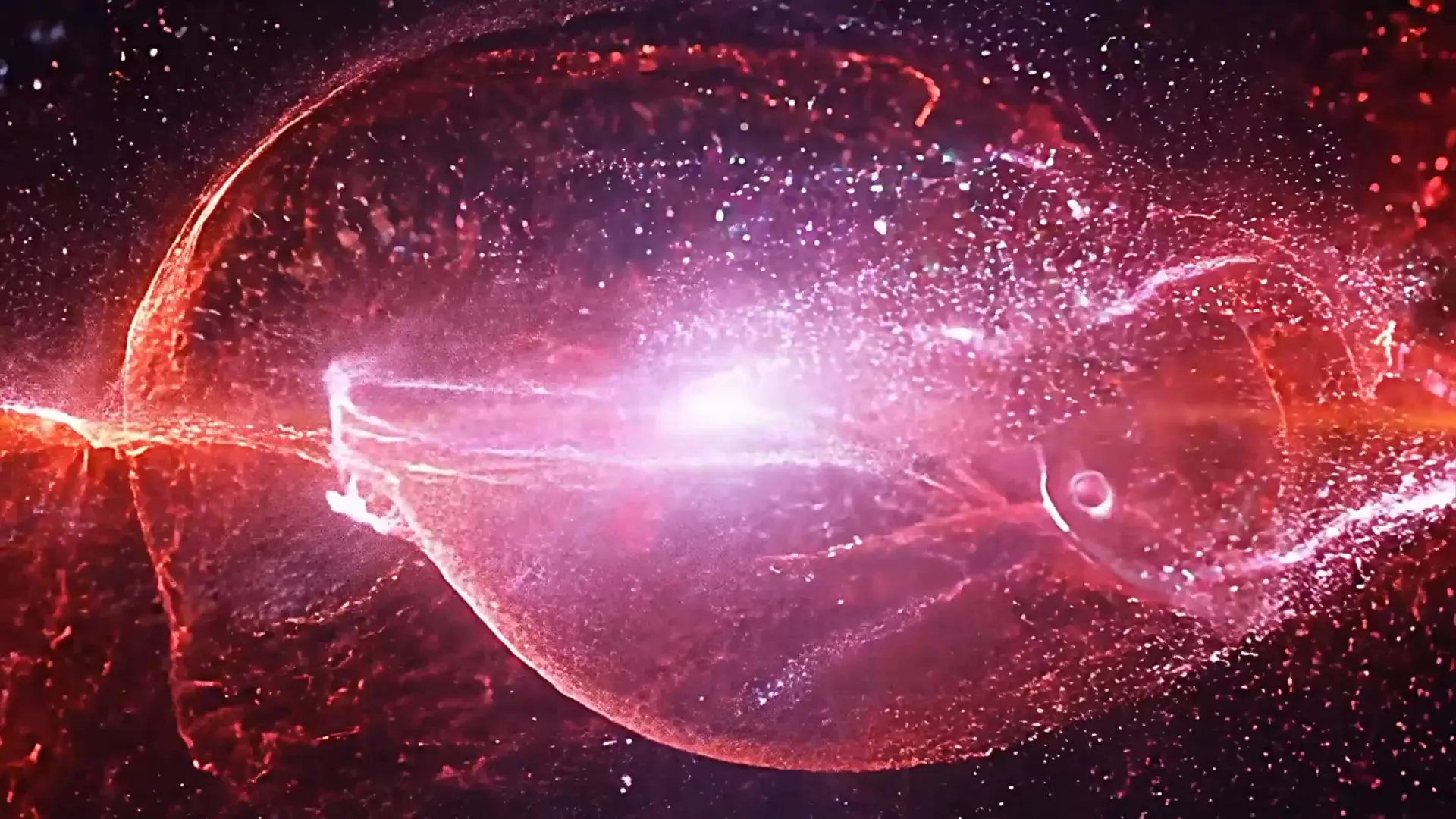 Dynamic Pink Explosion Overlay for Sci-Fi and Fantasy Title Animation